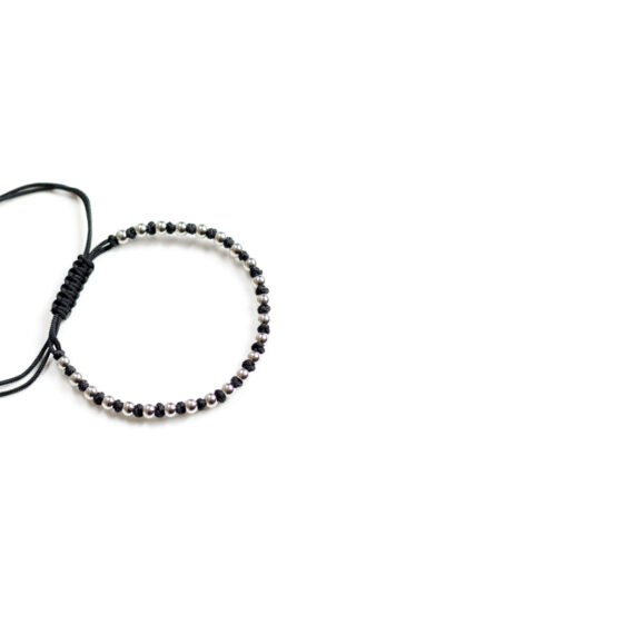 Bracelet en macramé OH Selection Camille noir