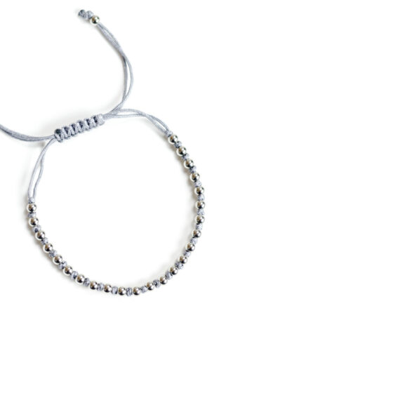 Bracelet en macramé OH Selection Camille gris