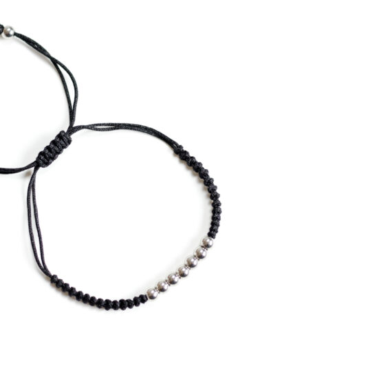 Bracelet en macramé OH Selection Gabriel noir
