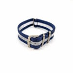 Bracelet NATO Marine Blanc et Bleu BNMBB