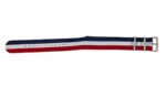 Bracelet NATO Tendance bleu, blanc et rouge BNTBBR