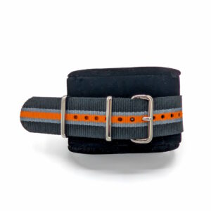 Bracelet NATO montre Tendance noir, gris et orange