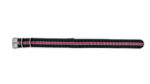 Bracelet NATO BNTNRG noir gris et rouge