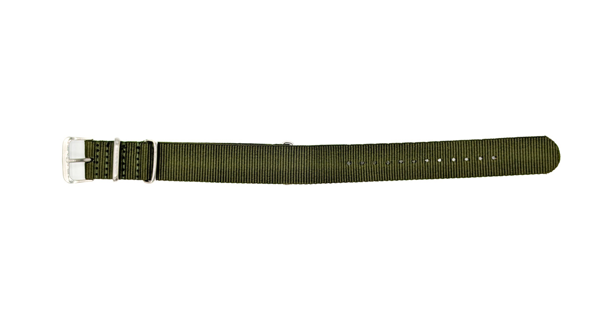 Bracelet NATO montre Militaire khaki foncé