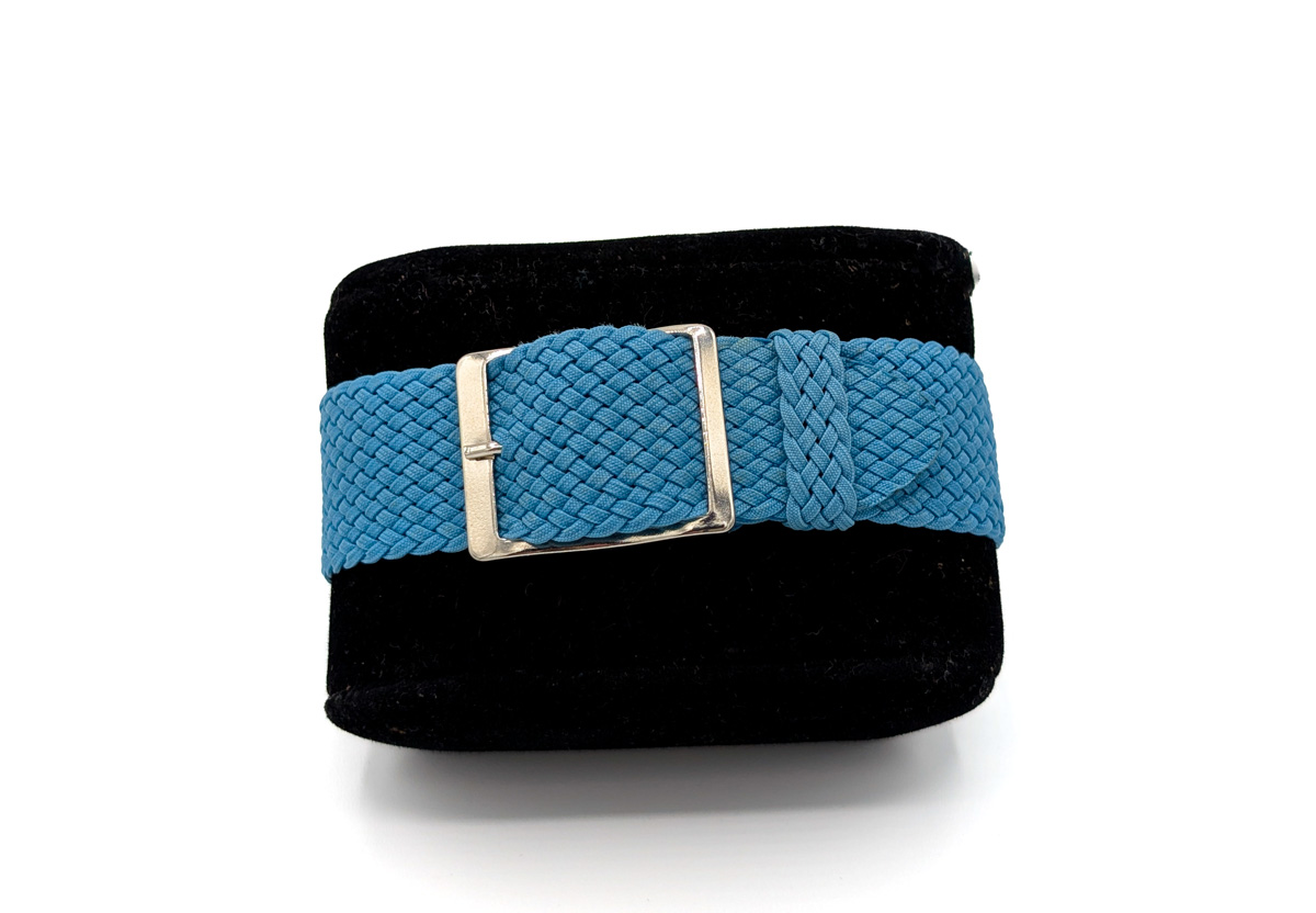 Bracelet montre perlon colors bleu ciel
