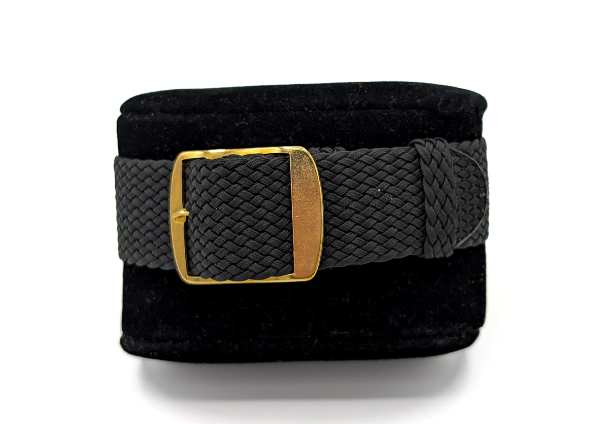 Bracelet montre perlon noir classic