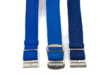 Bracelet perlon bleu différentes teintes
