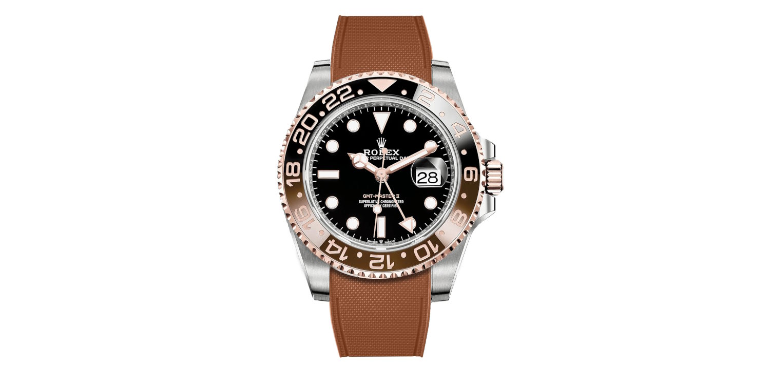 rolex-GMT-Master-II-ceramic-rubber-rstrap-marron