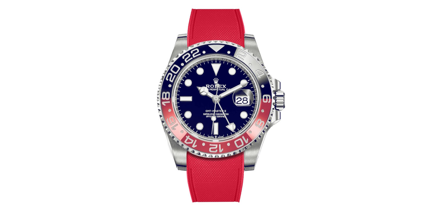 rolex-GMT-Master-II-ceramic-rubber-rstrap-rouge