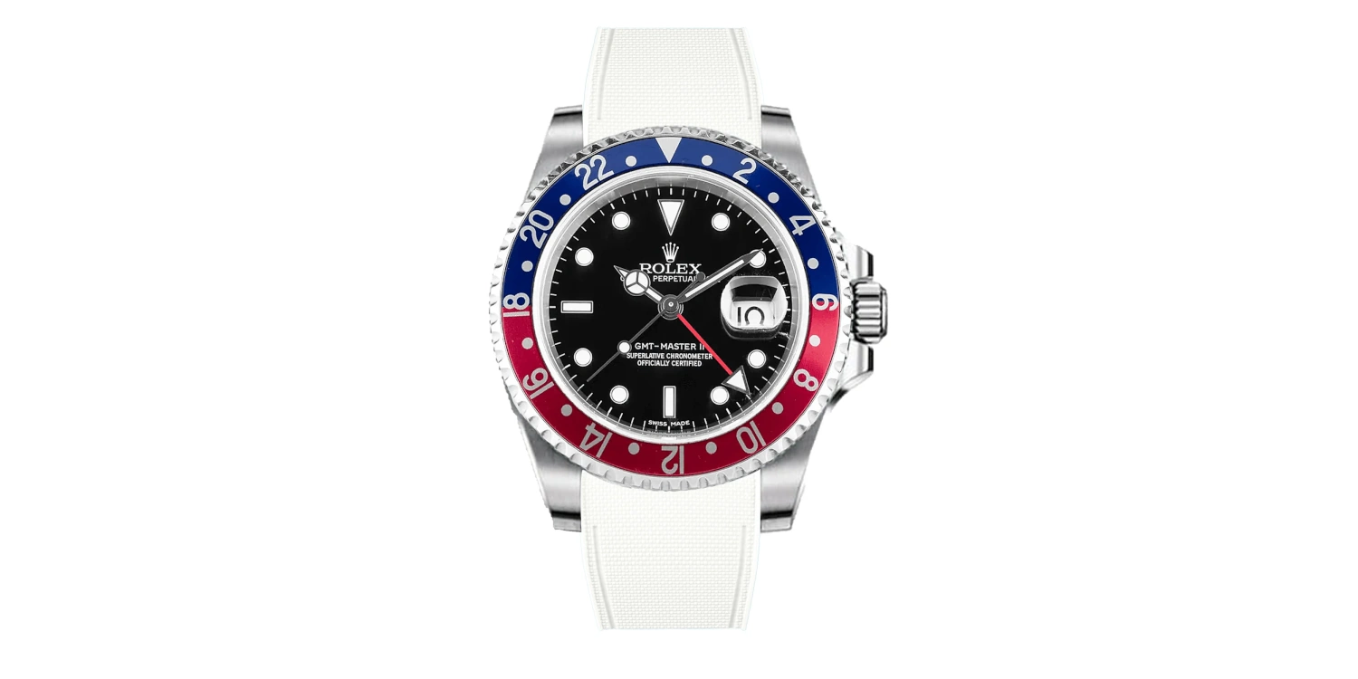 rolex-GMT-Master-II-non-ceramic-rubber-rstrap-blanc