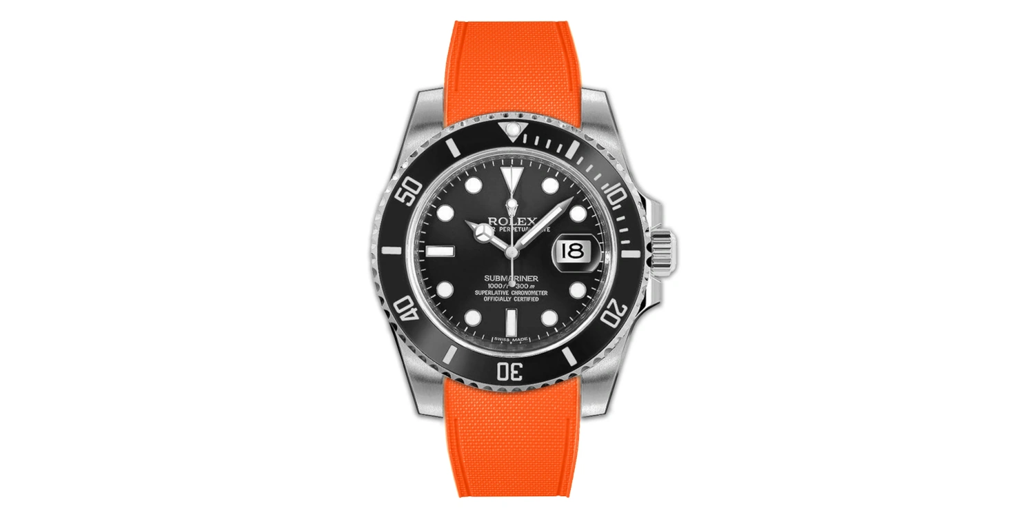 rolex-submariner-rubber-rstrap-Glidelock-orange