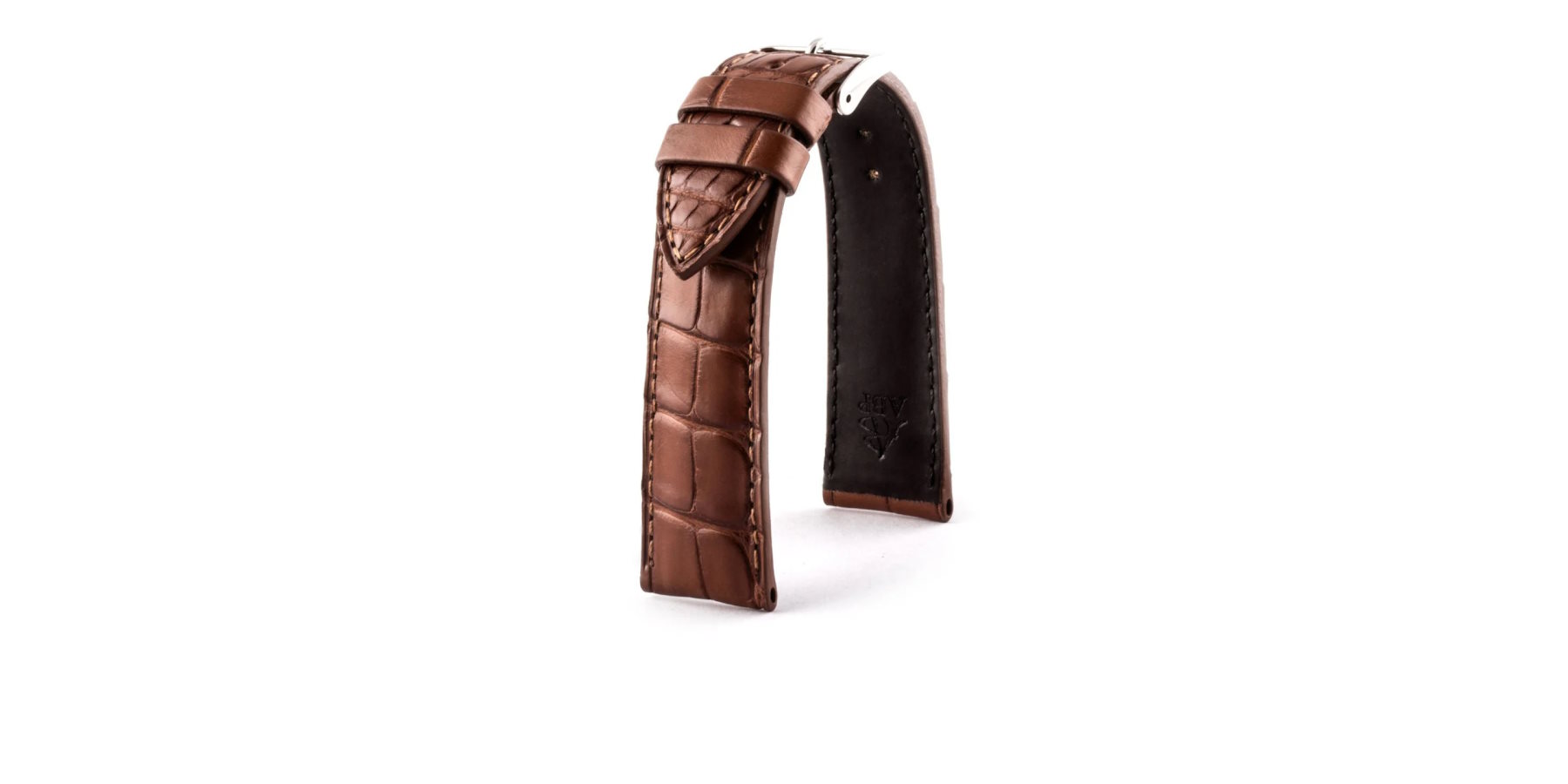 Bracelet-montre-classique-essential-alligator-marron
