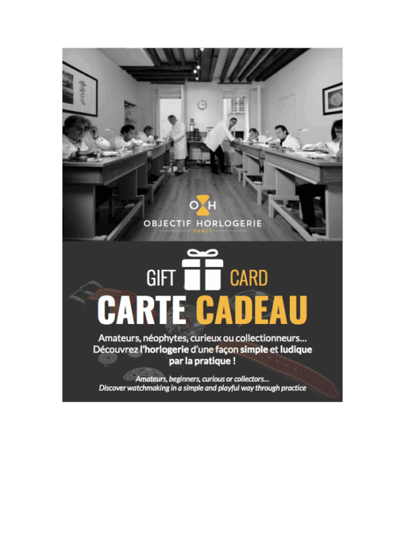 Carte cardeaux Objectif Horlogerie