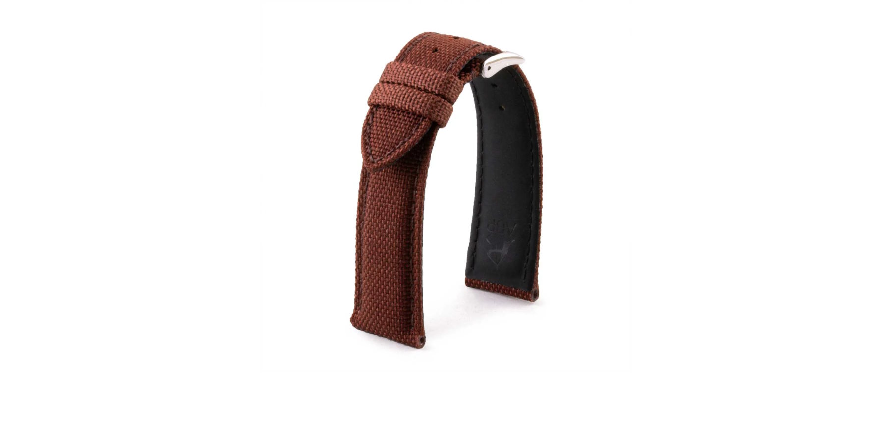 bracelet-montre-tissu-cordura-marron