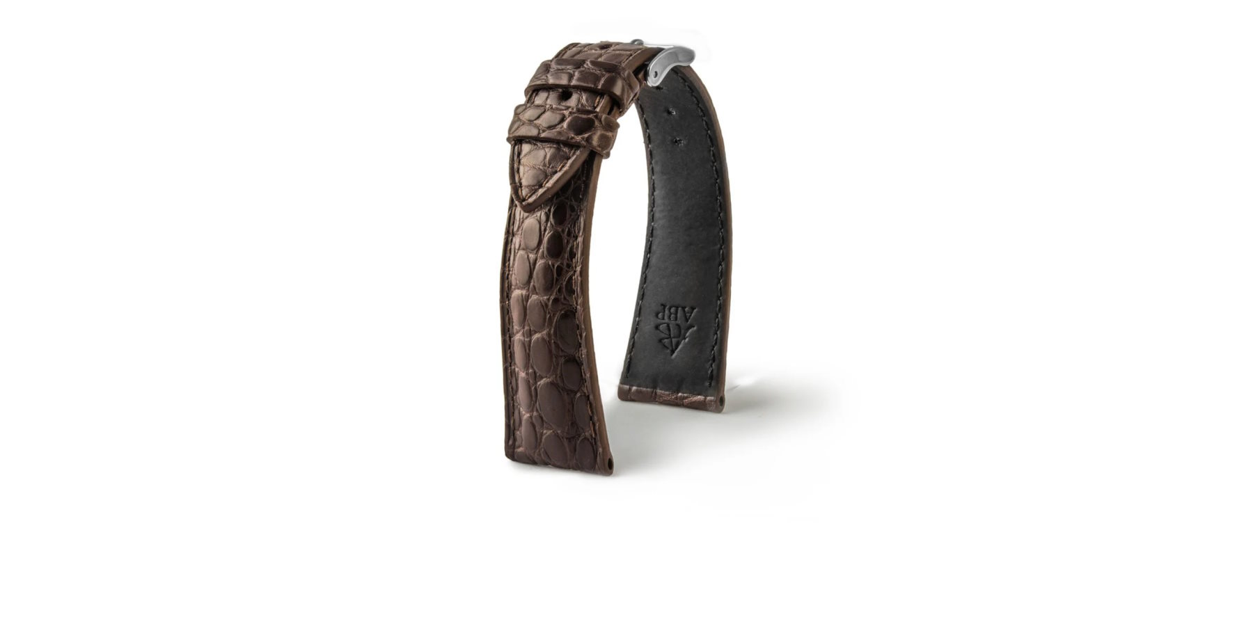 bracelet stock croco marron foncé