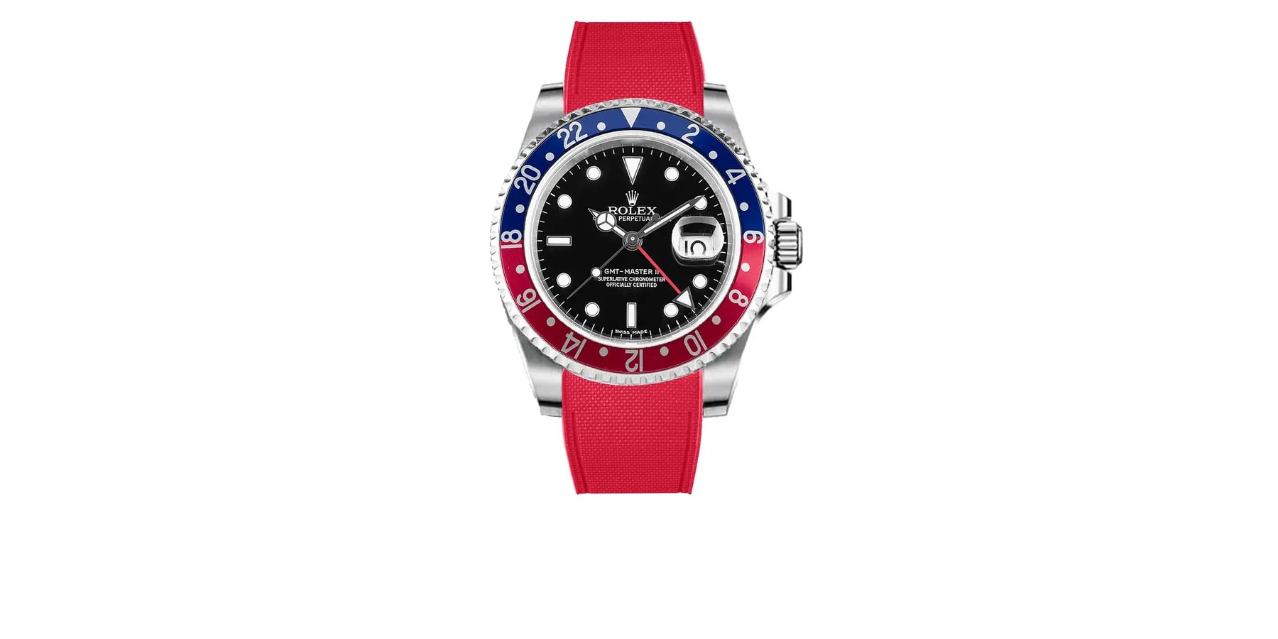 rolex-GMT-Master-II-non-ceramic-rubber-rstrap-rouge
