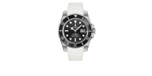 rolex-submariner-rubber-rstrap-Glidelock-blanc