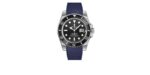 rolex-submariner-rubber-rstrap-Glidelock-navy