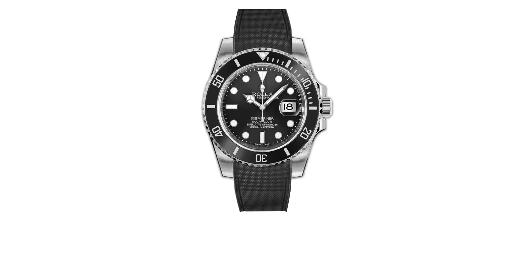 rolex-submariner-rubber-rstrap-Glidelock-noir