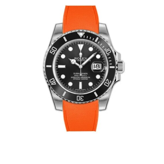 rolex-submariner-rubber-rstrap-Glidelock-orange