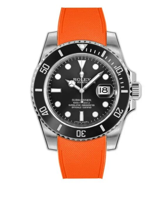 rolex-submariner-rubber-rstrap-Glidelock-orange