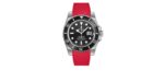 rolex-submariner-rubber-rstrap-Glidelock-rouge
