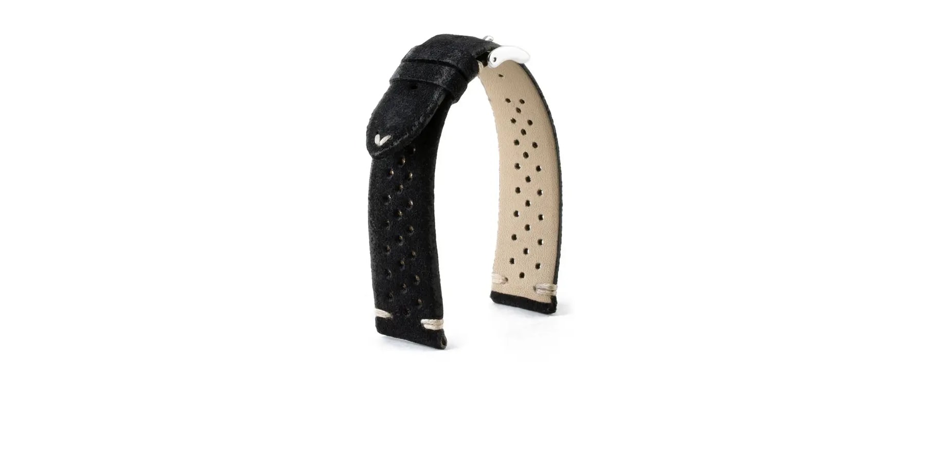 veau-suede-calf-noir-black-driver-bracelet-montre-watch-band-strap