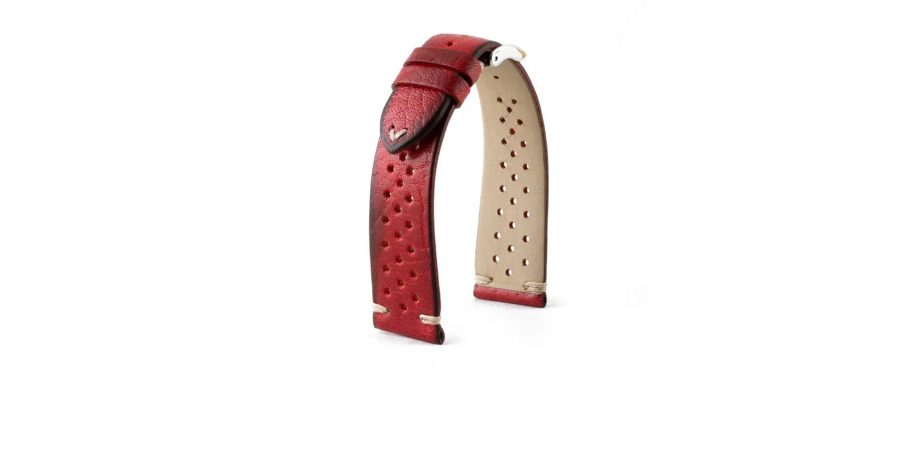 veau-vieilli-aged-calf-rouge-red-driver-bracelet-montre-watch-band-strap