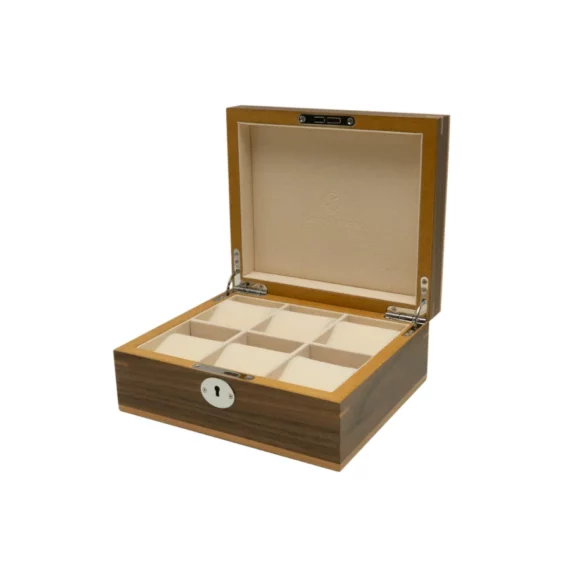 Boîte 6 montres clipperton marron