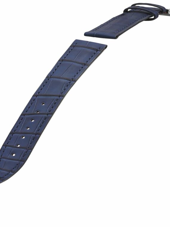 Bracelet de montre Bouveret en cuir d'alligator carbone Silverstone 4011