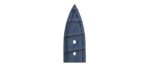 Bracelet de montre Bouveret en cuir d'alligator carbone Silverstone 4011 Marine clair