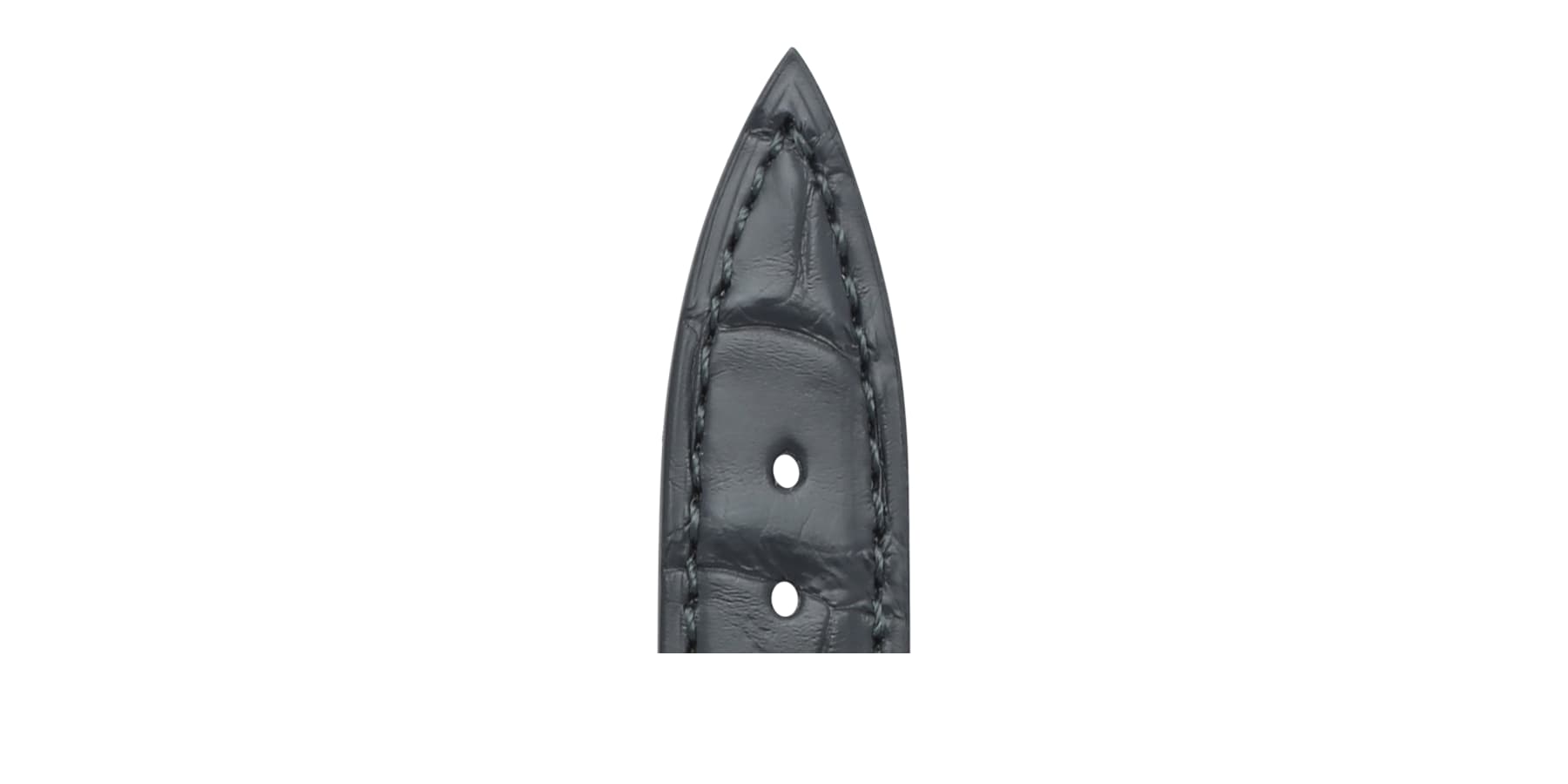 Bracelet de montre Bouveret en cuir d'alligator mat Deauville 4010 Anthracite