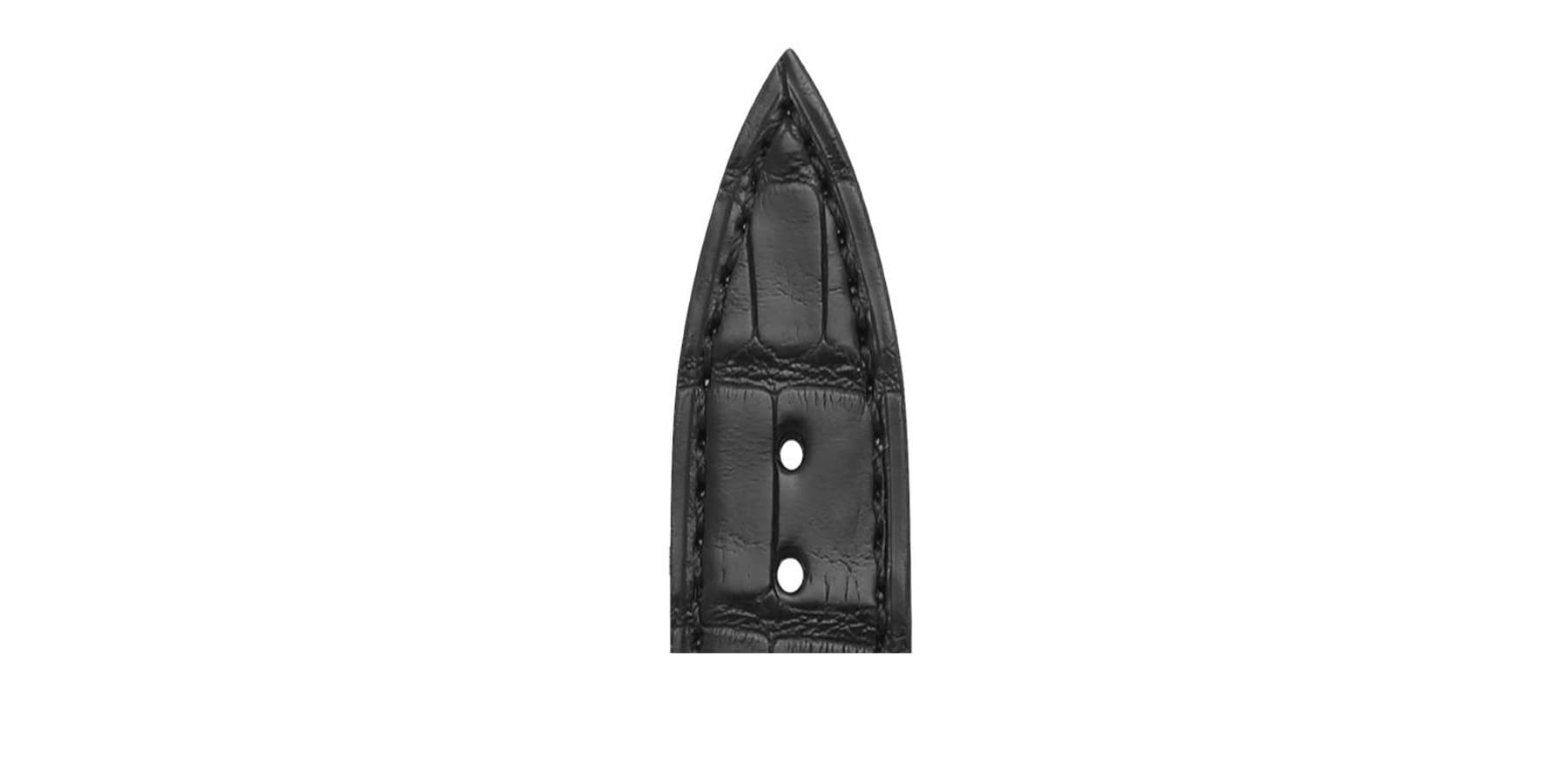 Bracelet de montre Bouveret en cuir d'alligator mat Deauville 4010 noir