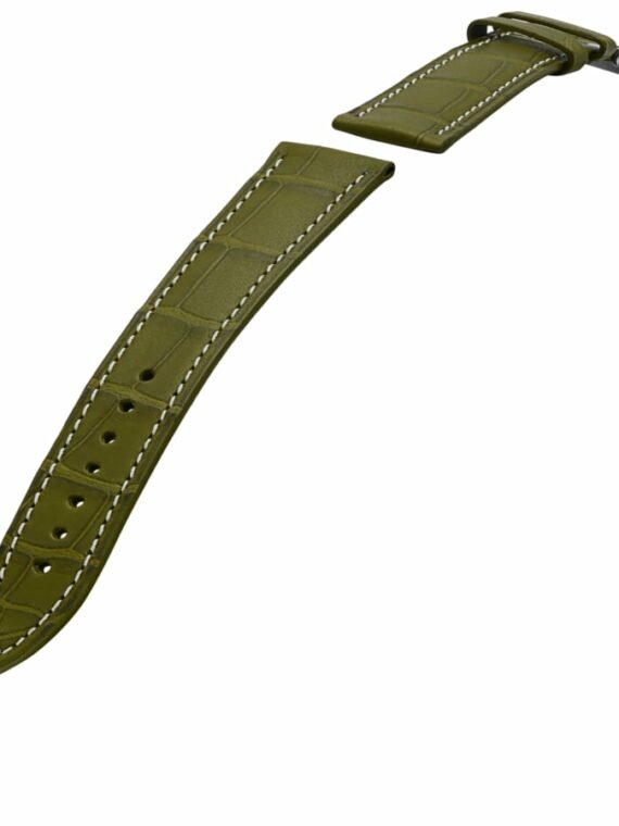 Bracelet de montre Bouveret en cuir d'alligator vintage Louisiana 4012-07-GP