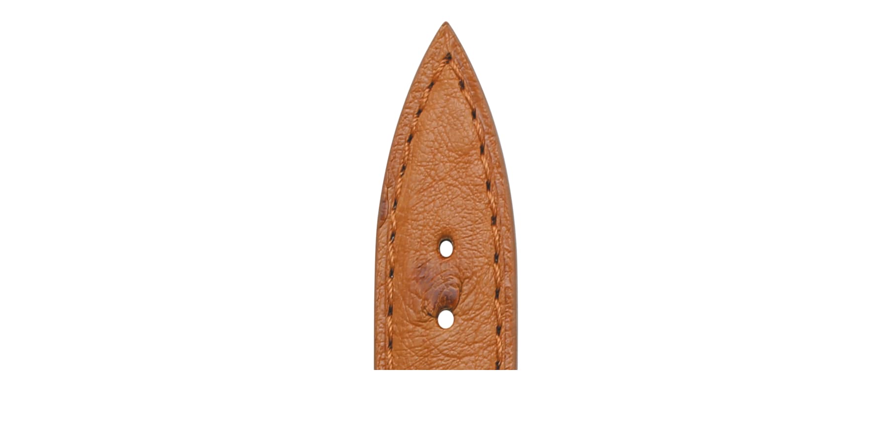 Bracelet de montre Bouveret en cuir d'autruche Opéra 4190 Cognac