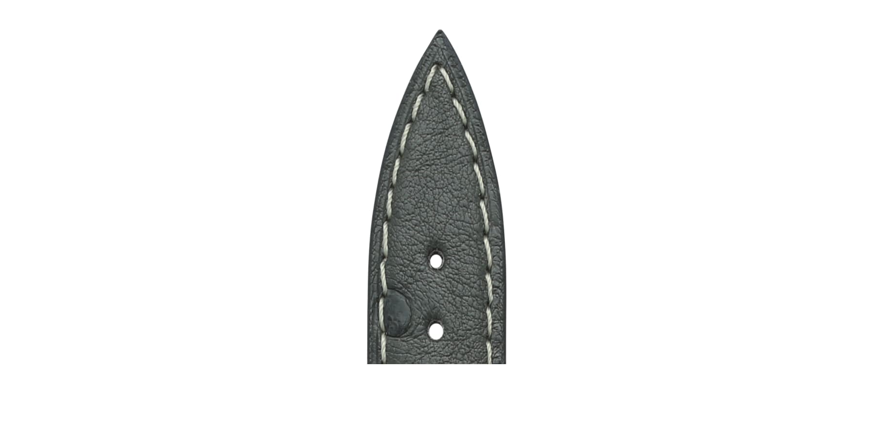 Bracelet de montre Bouveret en cuir d'autruche Opéra 4190 Gris anthracite sellier