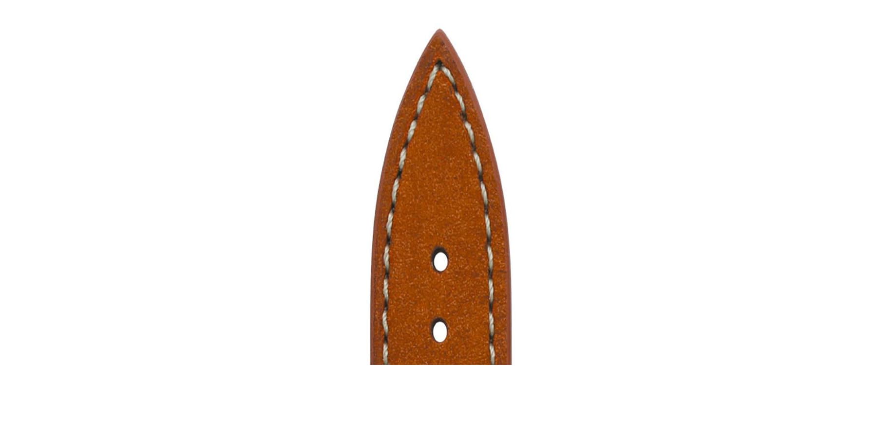 Bracelet de montre Bouveret en cuir de taurillon nubucké Capitole 4701 Cognac Sellier