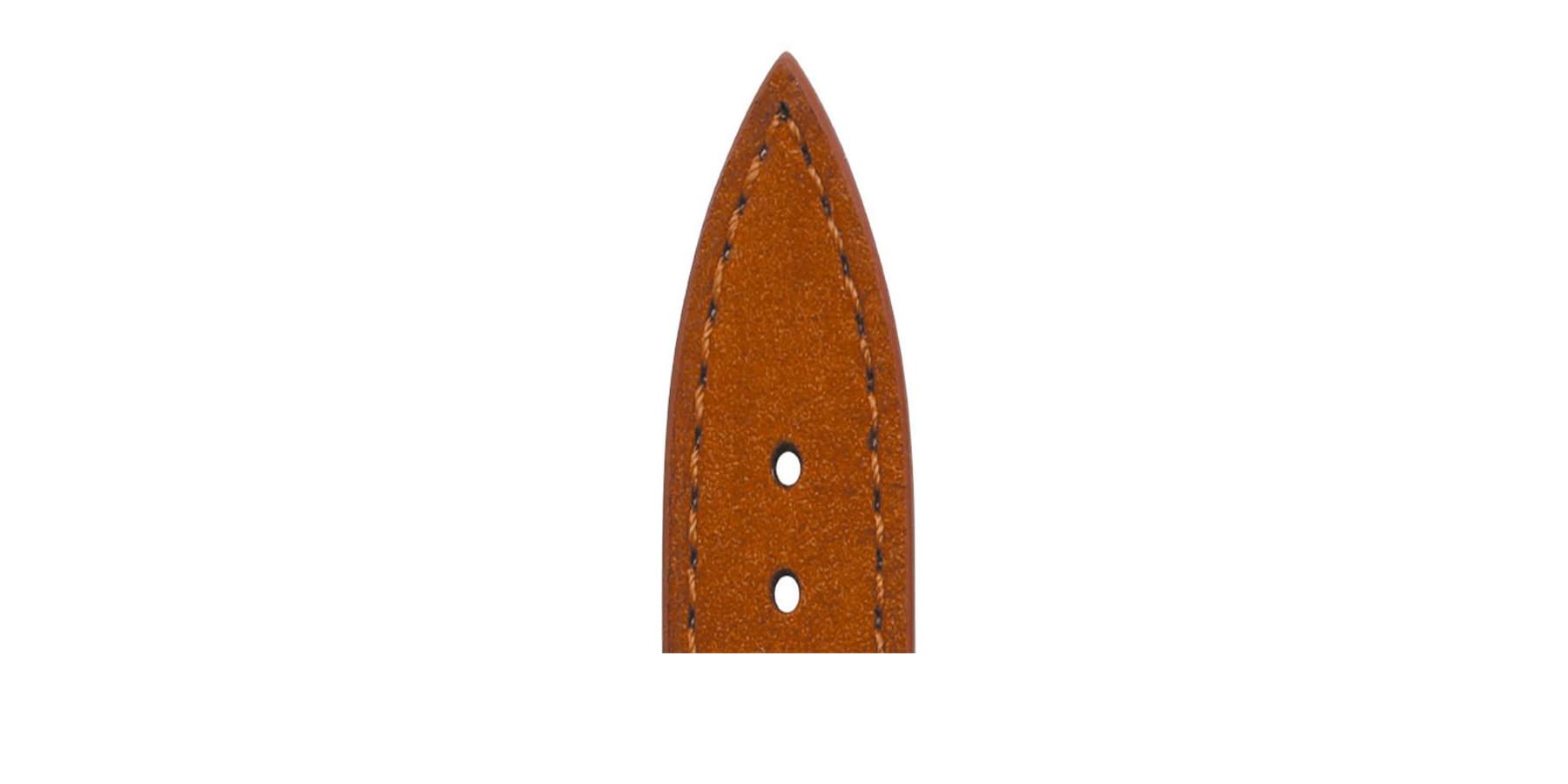 Bracelet de montre Bouveret en cuir de taurillon nubucké Capitole 4701 Cognac