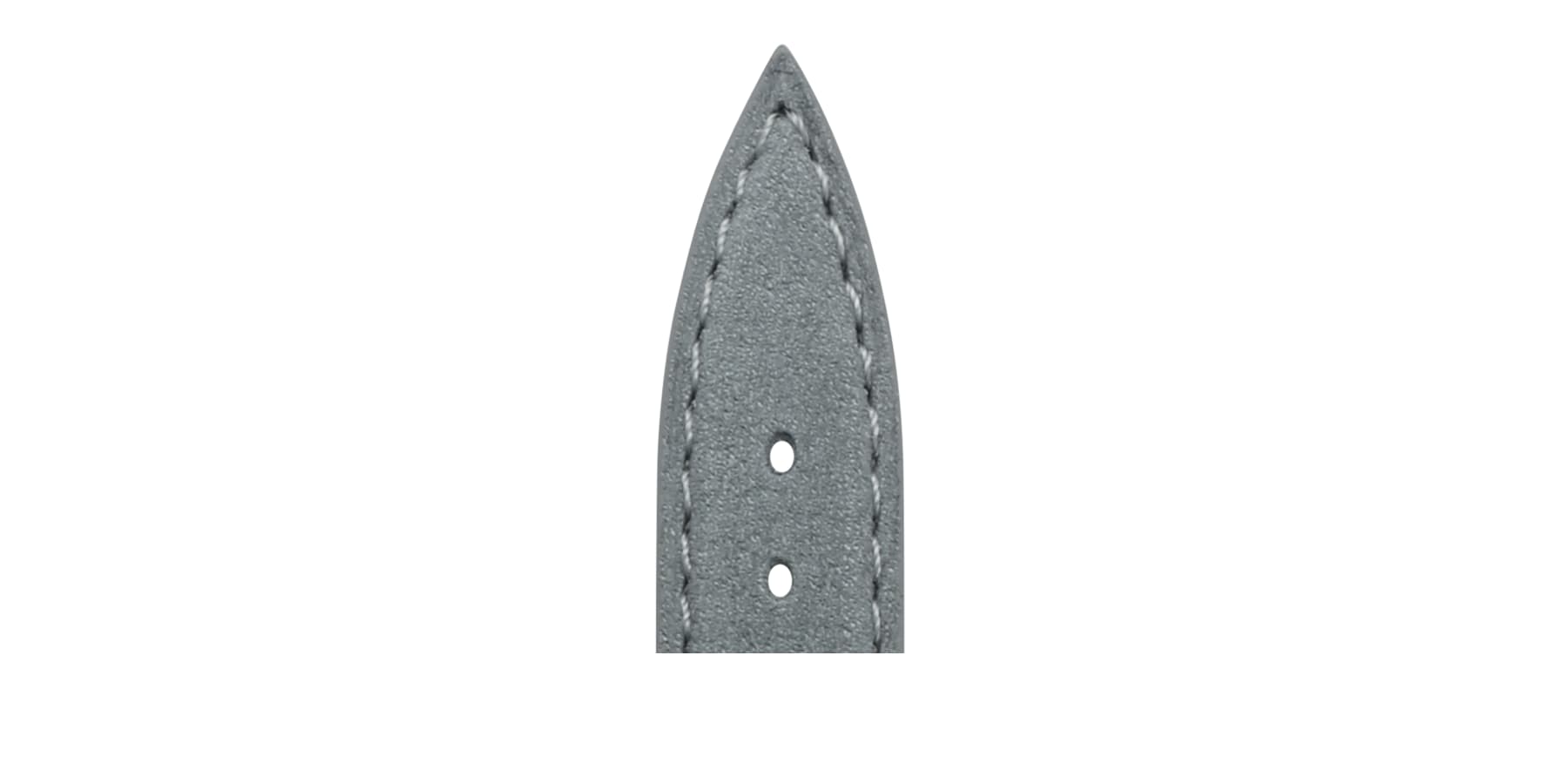 Bracelet de montre Bouveret en cuir de taurillon nubucké Capitole 4701 Gris argent