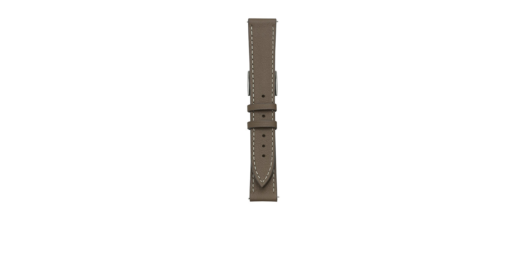 Bracelet de montre Bouveret en cuir de veau Haussman 4451 Taupe