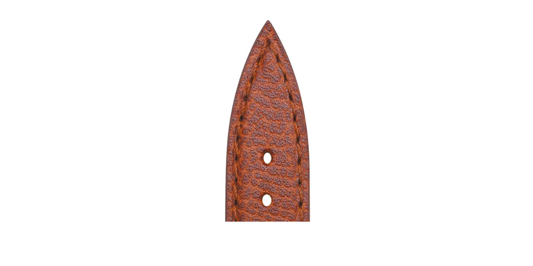 Bracelet de montre Bouveret en cuir de veau grain dauphin Dauphine 4462 chocolat