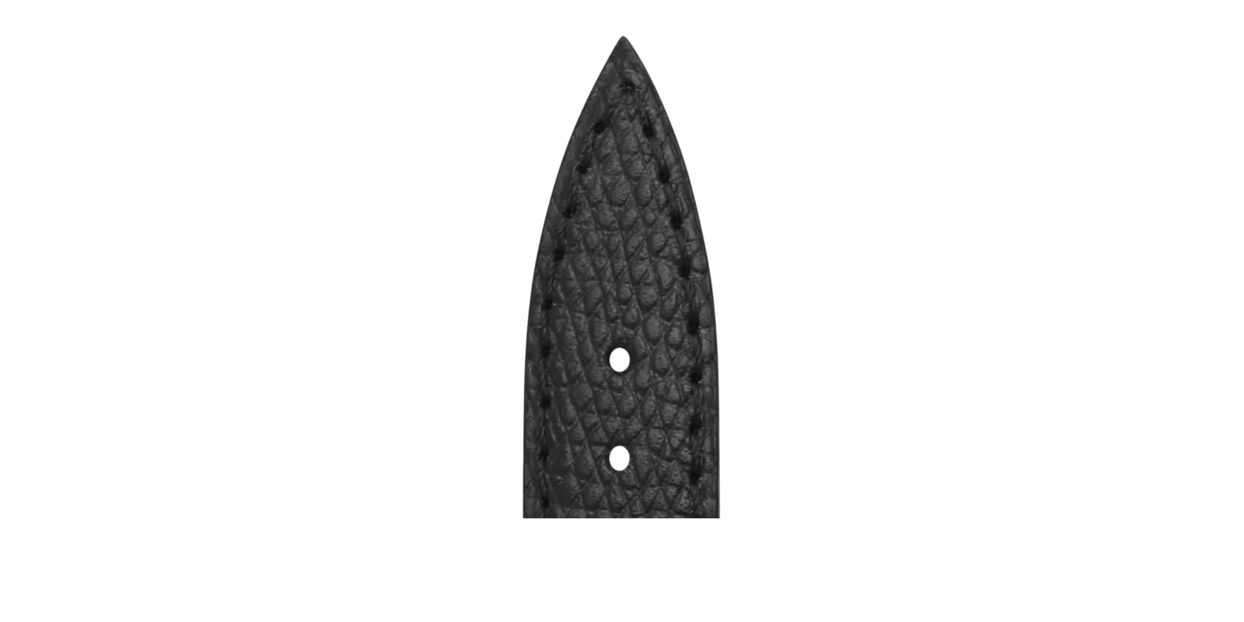 Bracelet de montre Bouveret en cuir de veau grain dauphin Dauphine 4462 noir