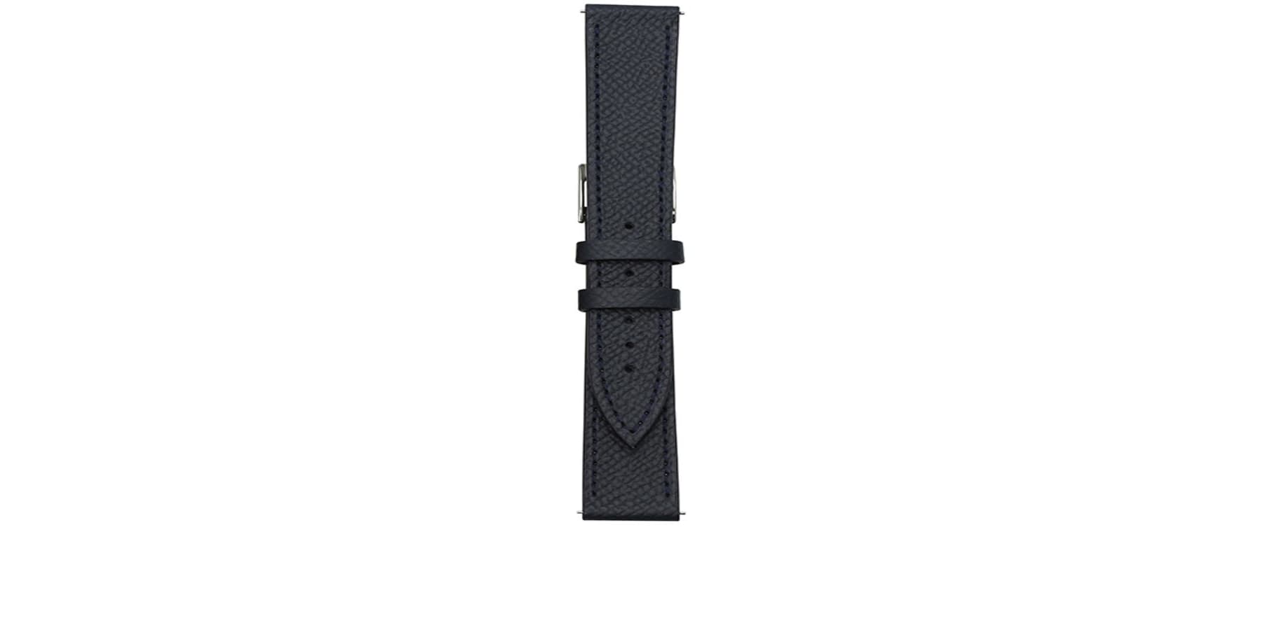 Bracelet de montre Bouveret en cuir de veau grainé Hermitage 4460 noir 2
