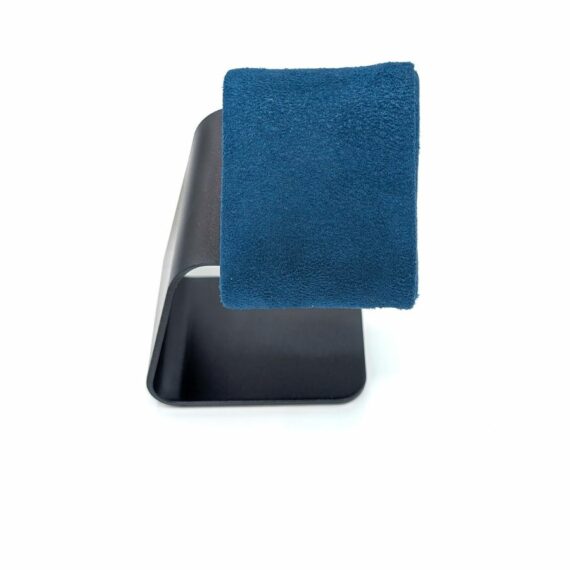 Support de montre aluminium noir et bleu
