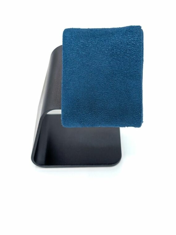 Support de montre aluminium noir et bleu
