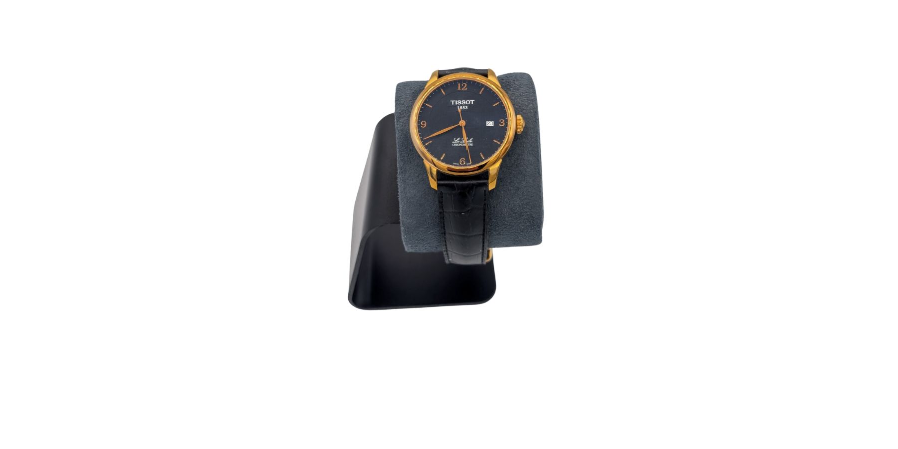 Watch Stand aluminium noir et gris avec montre