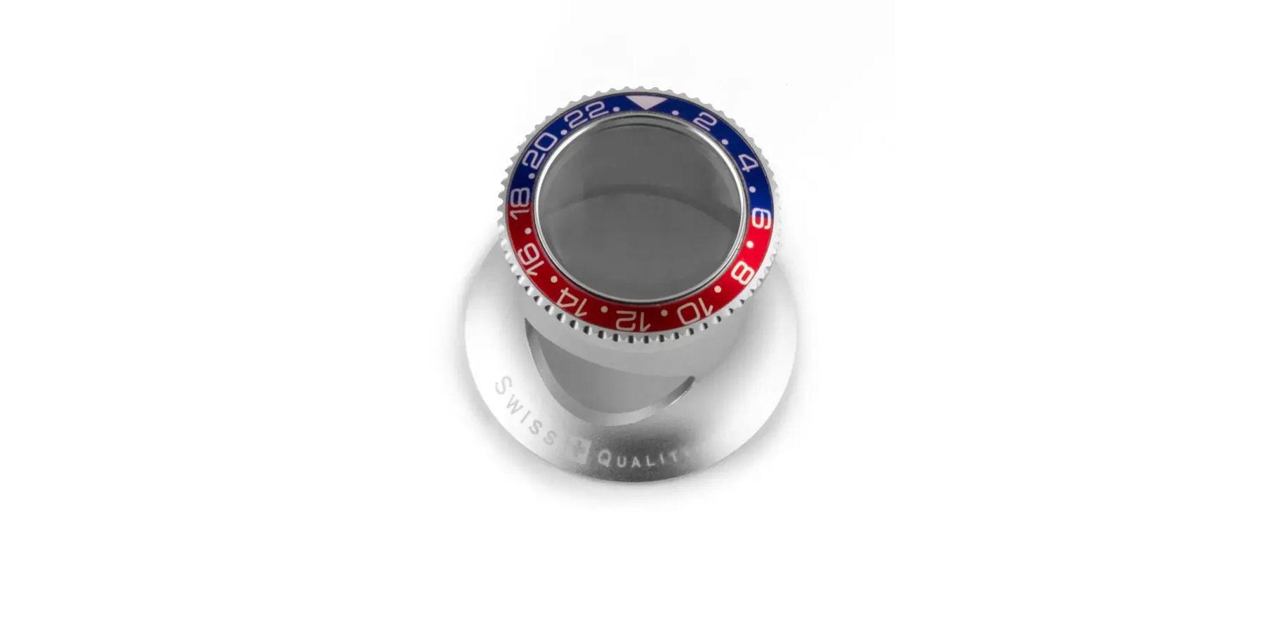 loupe-monocle-horloger-métal bleu rouge