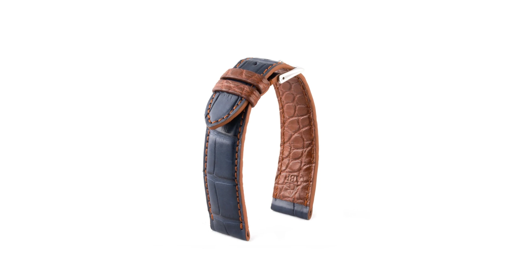 bracelet-artisan-alligator-bleu-marron