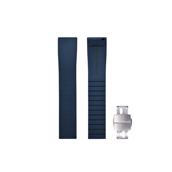 bracelet-en-caoutchouc-kronokeeper-reglable-avec-boucle-deployante-bleu