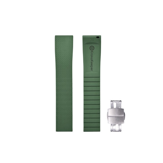 bracelet-en-caoutchouc-kronokeeper-reglable-avec-boucle-deployante-vert